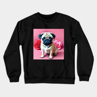 Valentine Pug Crewneck Sweatshirt